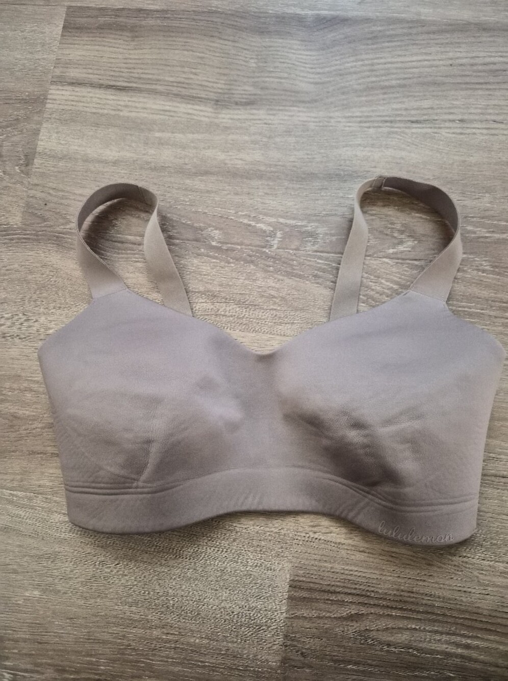 lululemon athletica Taupe Smooth Wireless Bra 34E